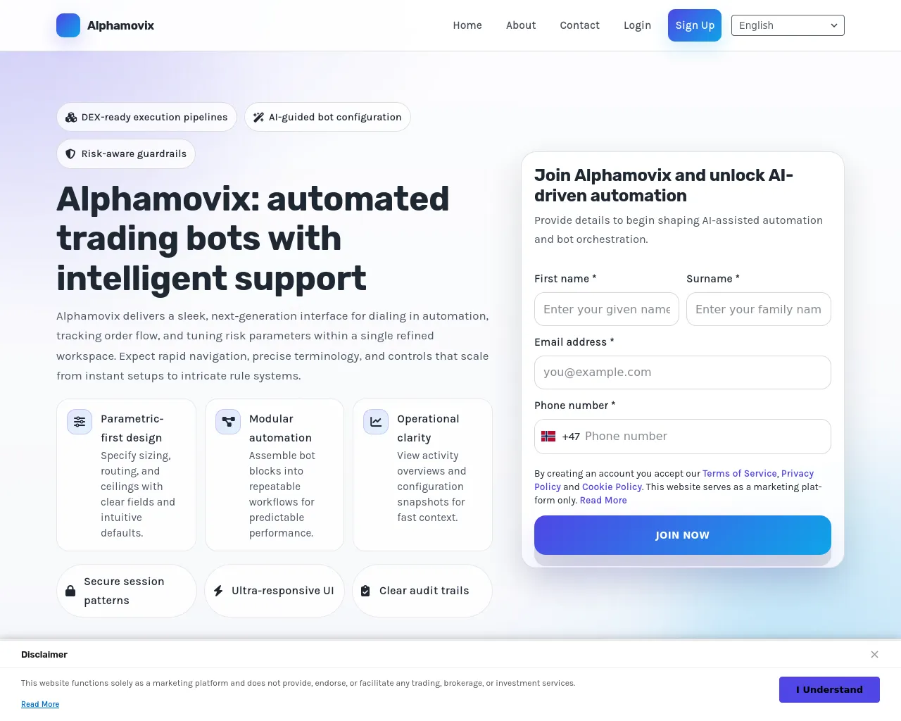 Screenshot of alphamovix-system.com