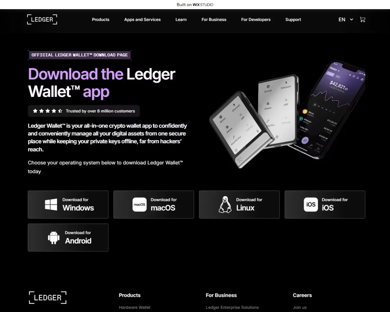 Screenshot of appstart-ledser.wixstudio.com