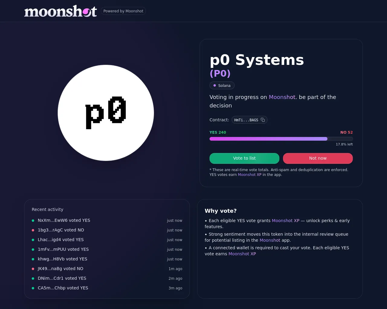 Screenshot of poll-moonshot.live