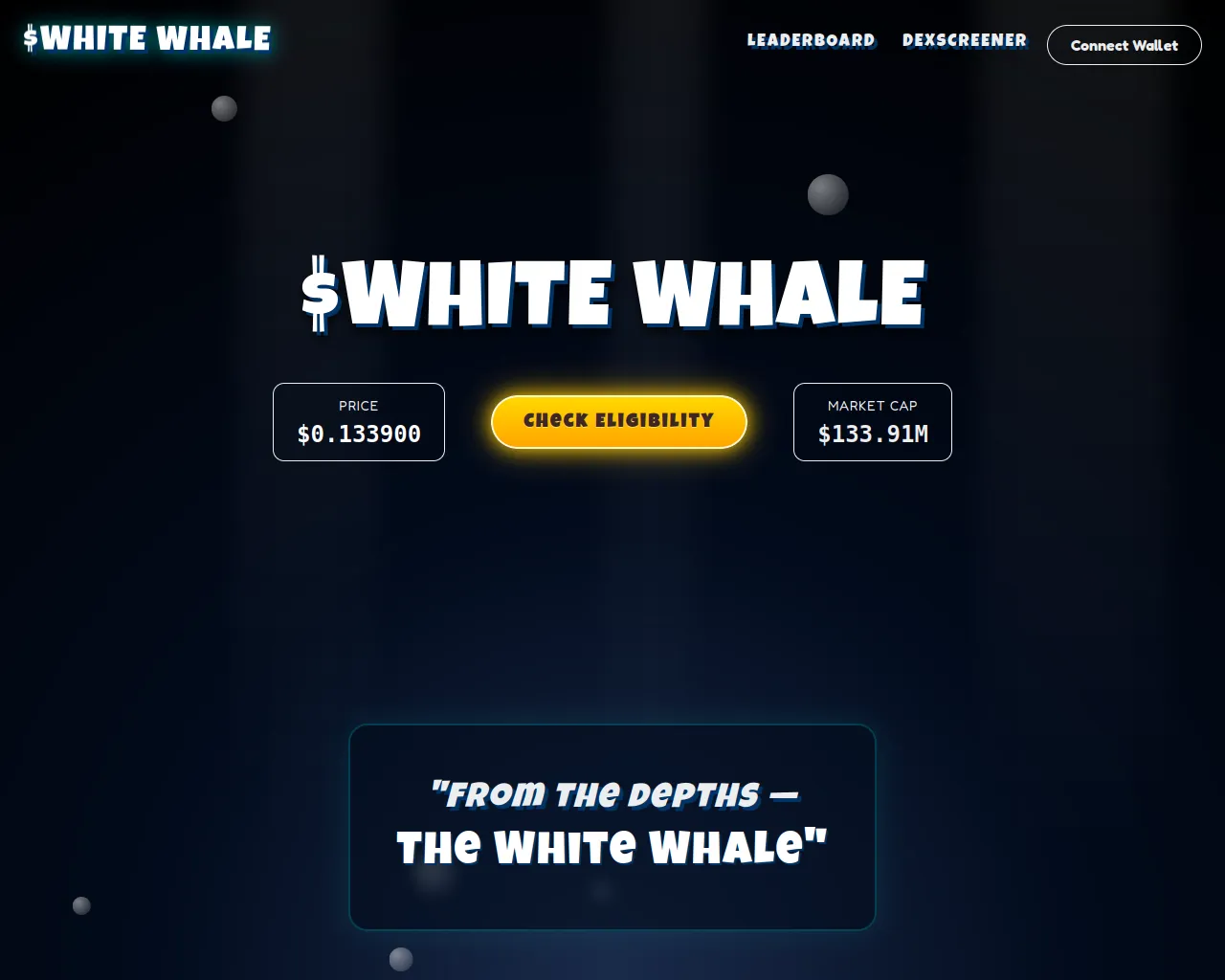 Screenshot of whitewhalesolmeme.com