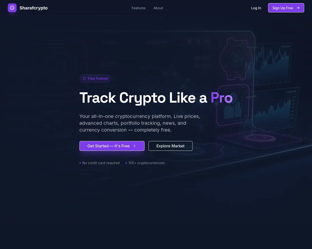 Screenshot of sharafcrypto.com