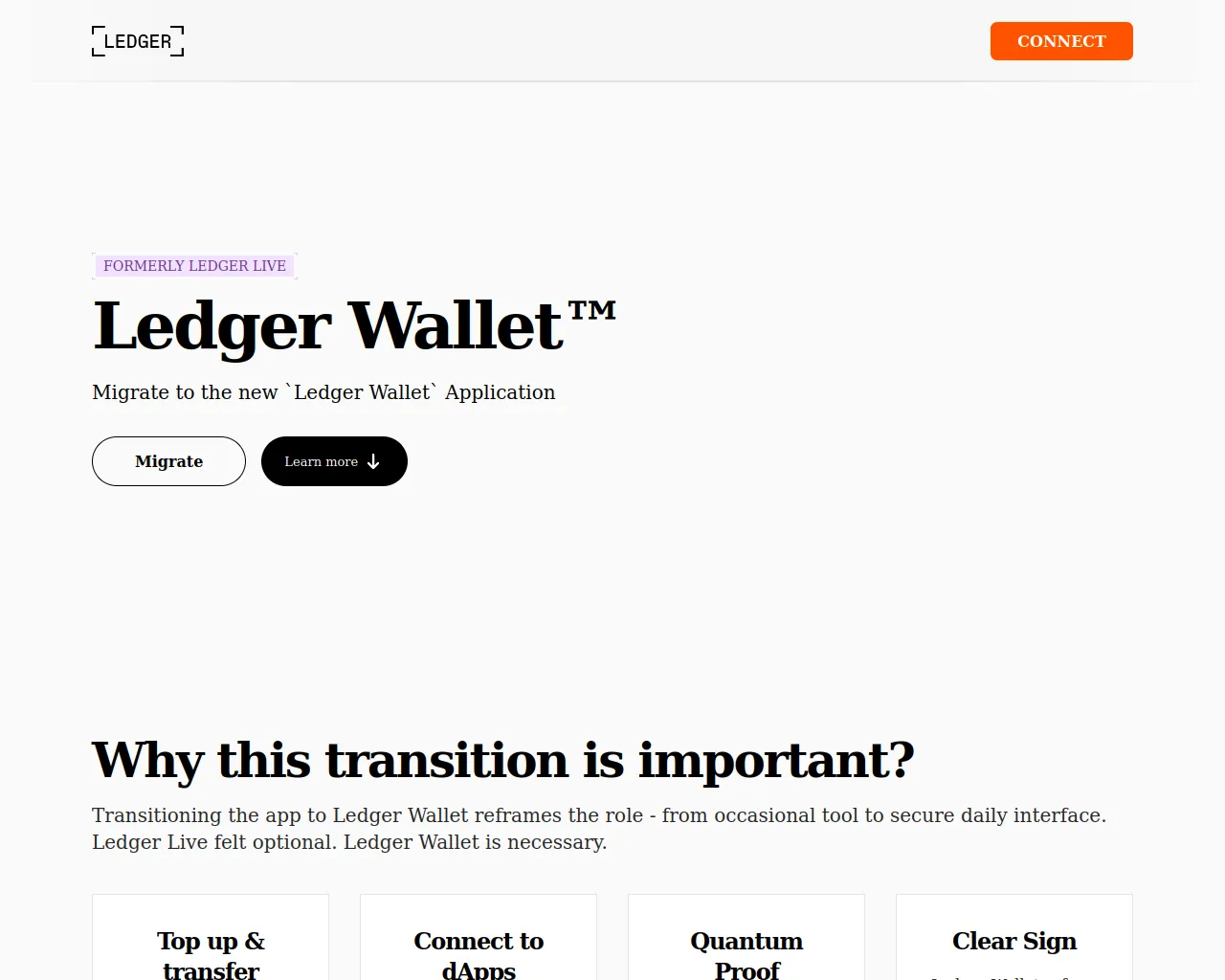 Screenshot of ledger-connectapp.live