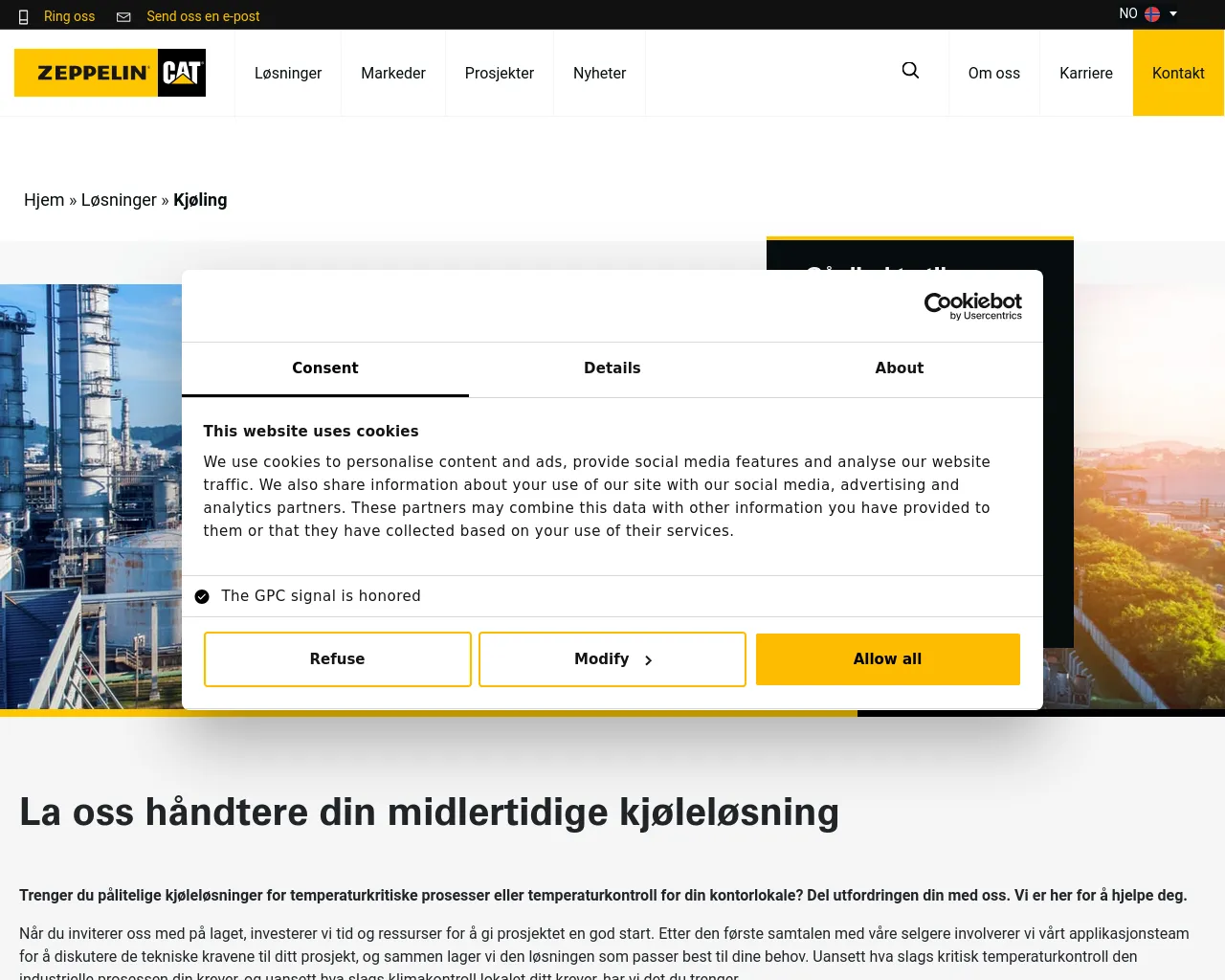 Screenshot of zeppelinenergyrental.com