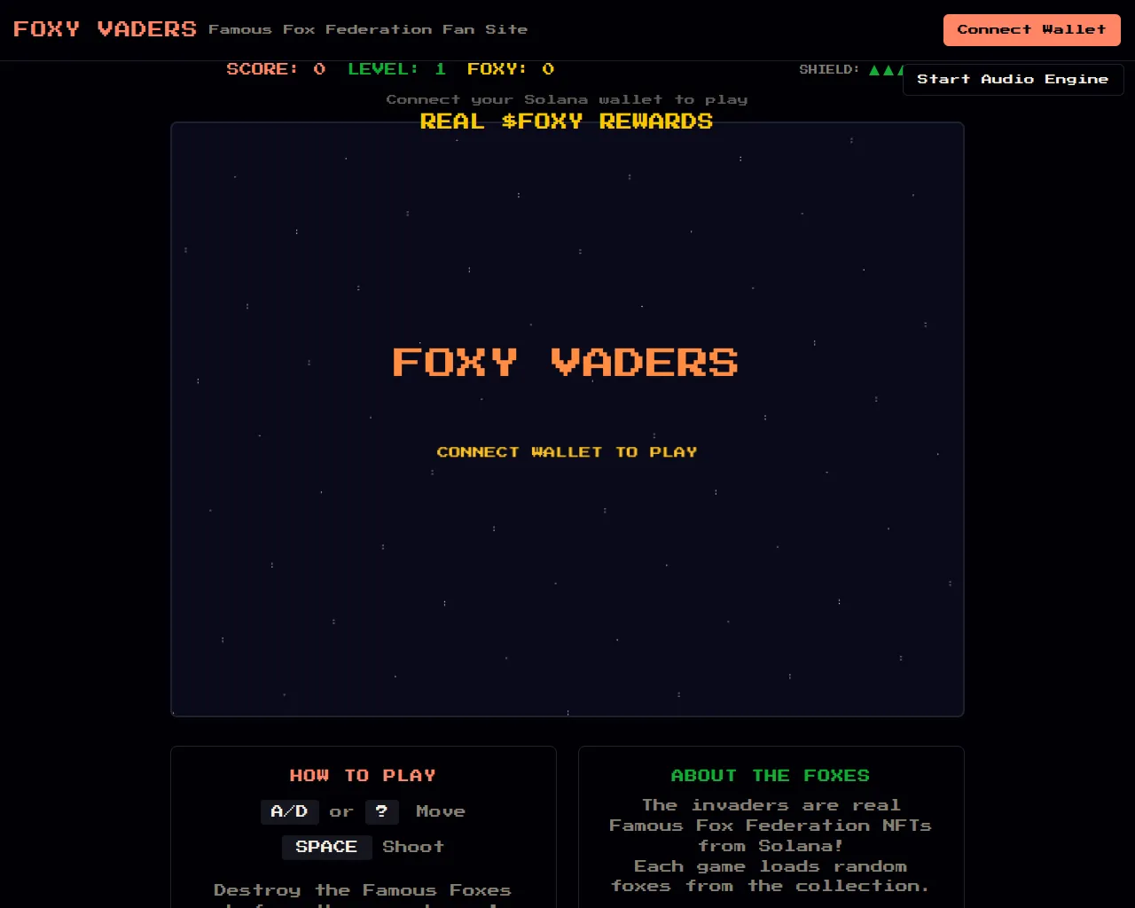 Screenshot of foxyarcade.xyz