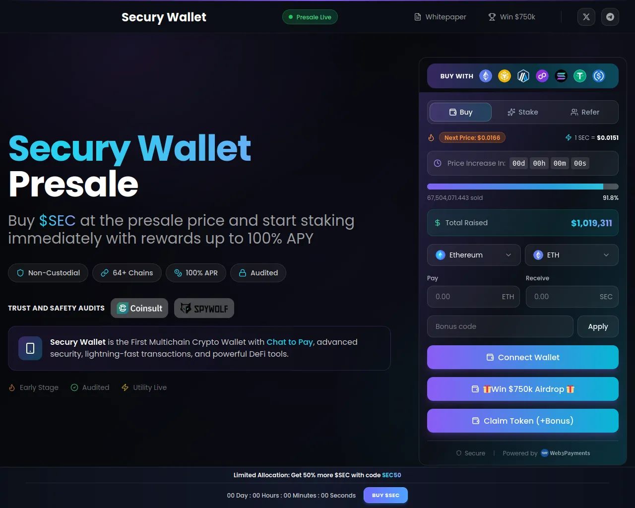 Screenshot of presale-securywt.pages.dev