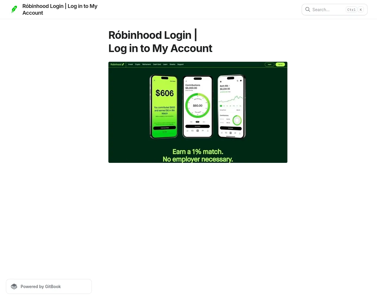 Screenshot of robinhiodlogmx.gitbook.io