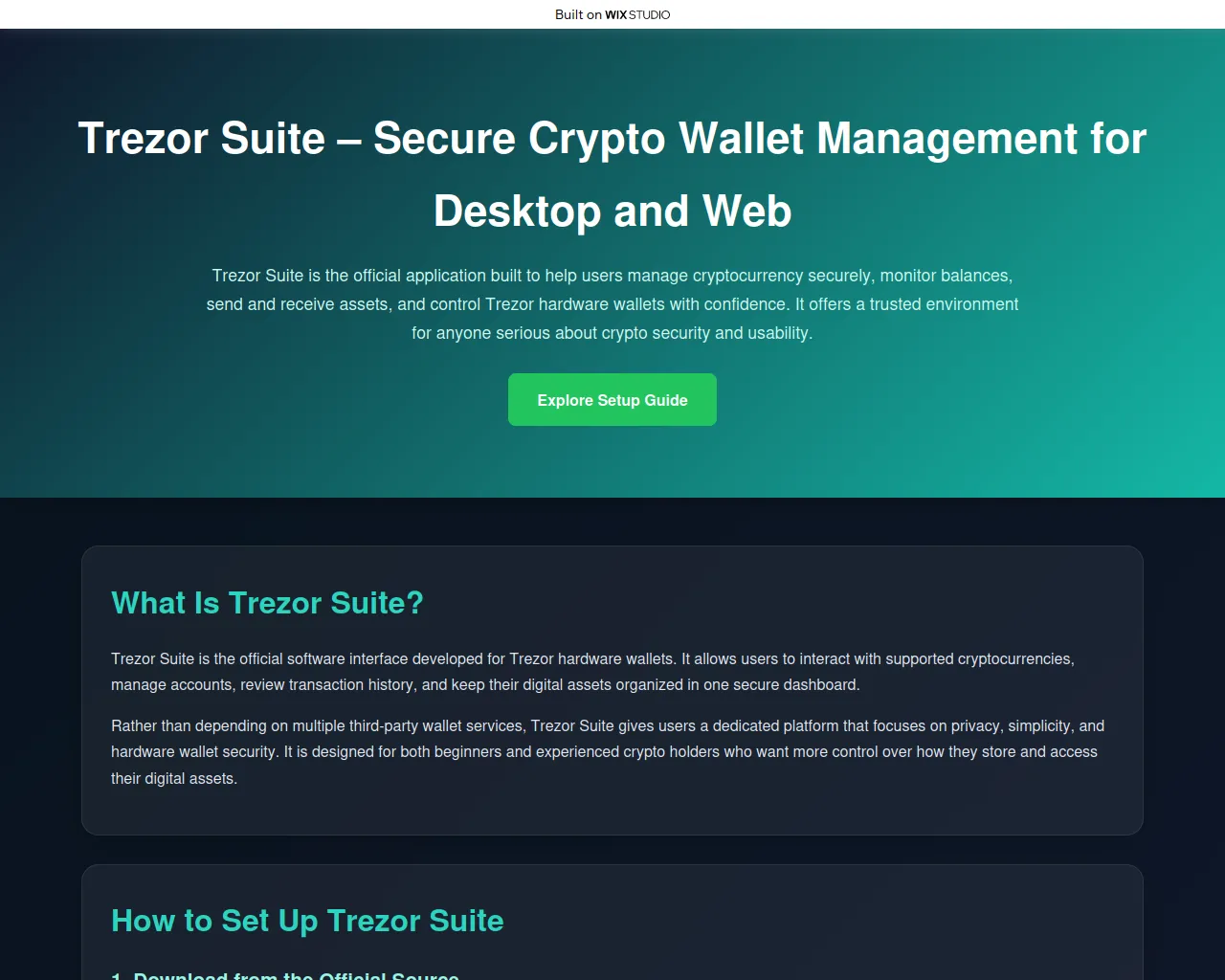 Screenshot of trazosuite-trexo.wixstudio.com