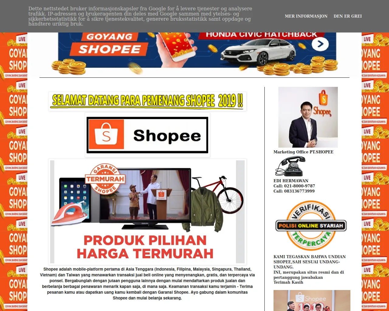 Screenshot of shopee7533.blogspot.com