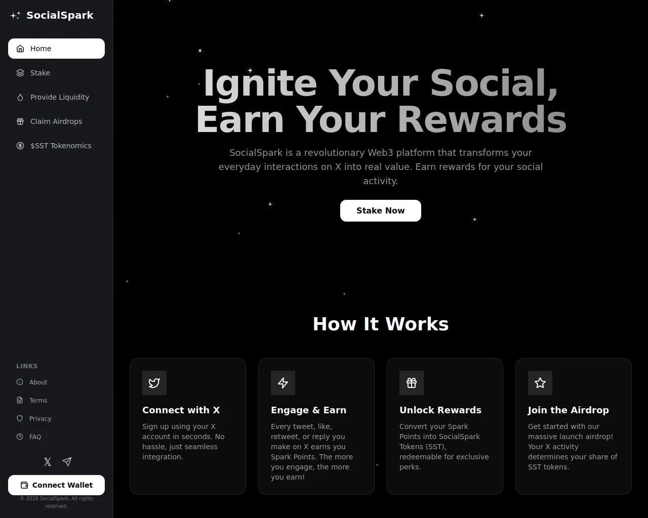 Screenshot of socialspark.fun