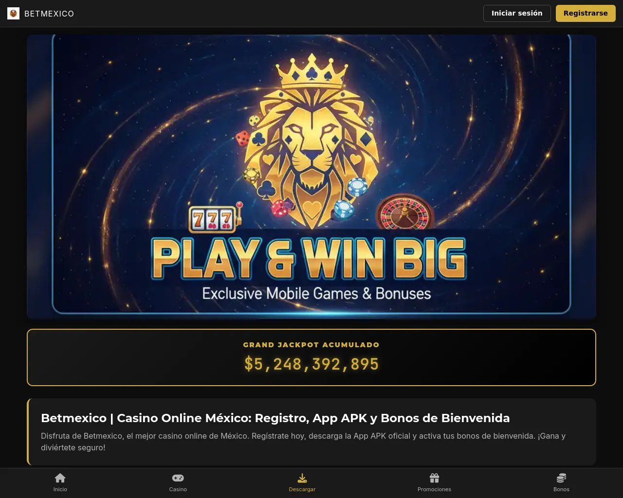 Screenshot of mx-betmexico.com