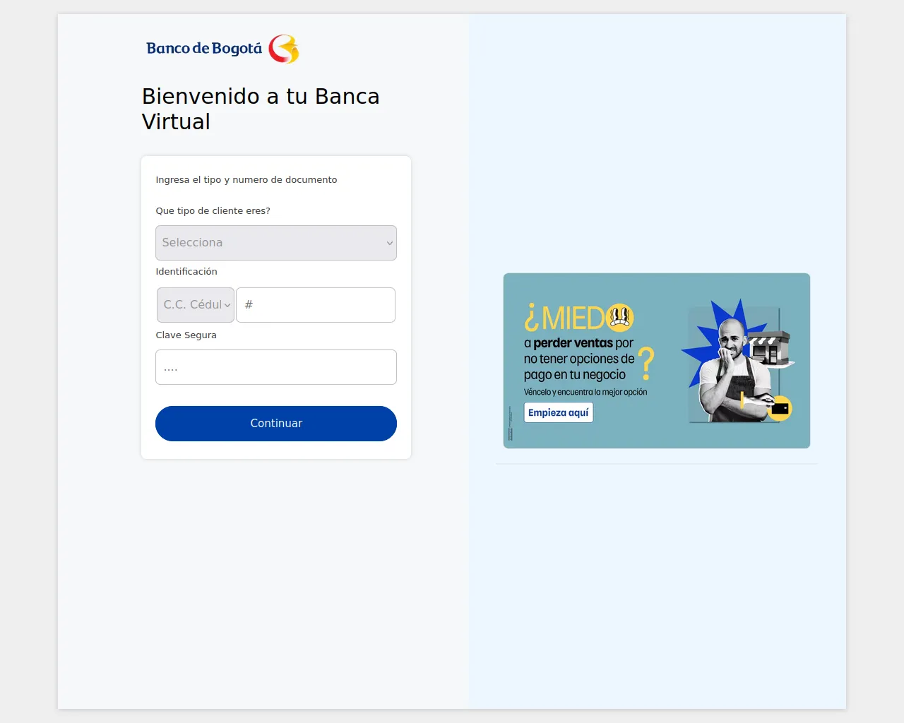 Screenshot of ingresa-grup-aval.vercel.app