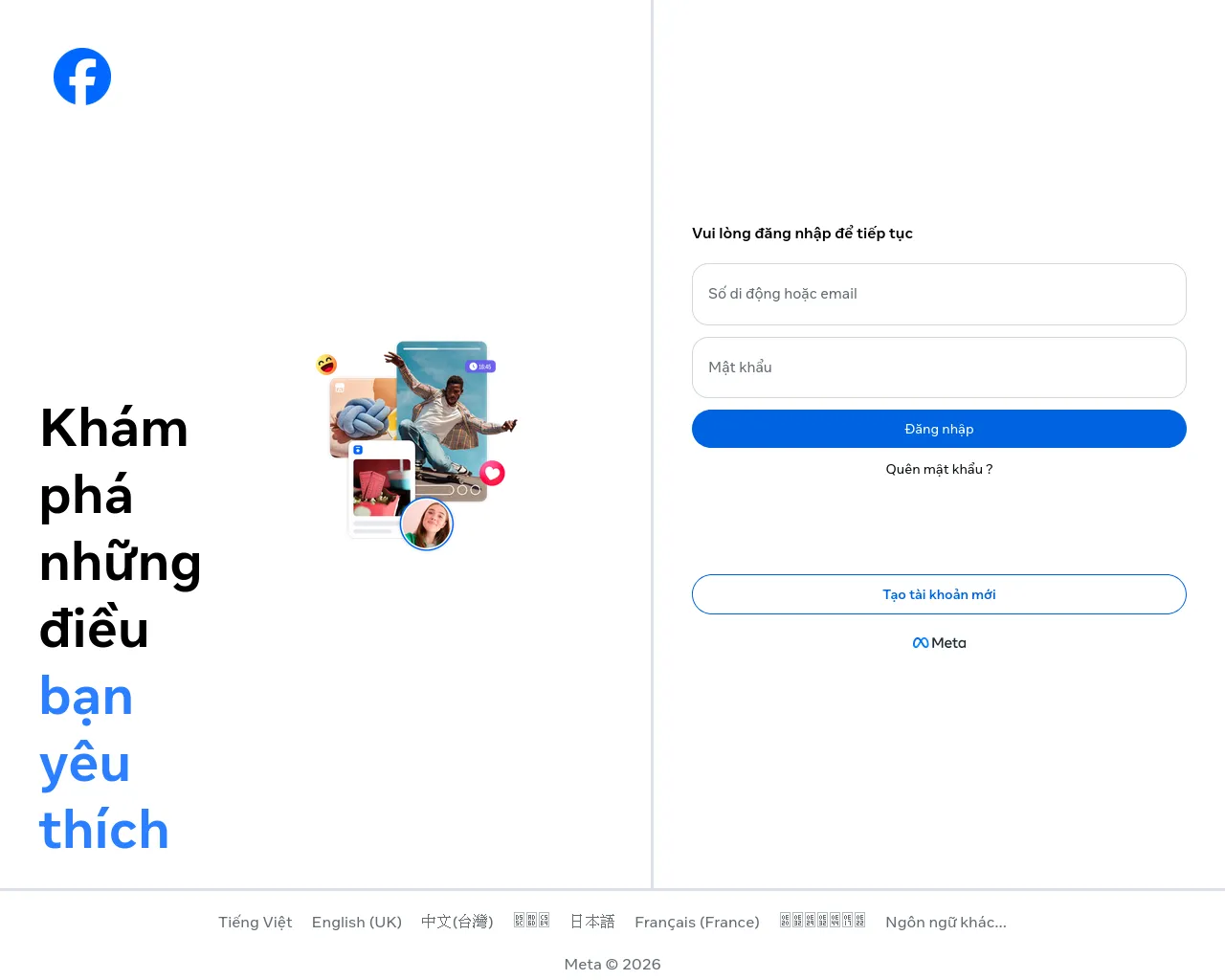 Screenshot of mfacebook.vn