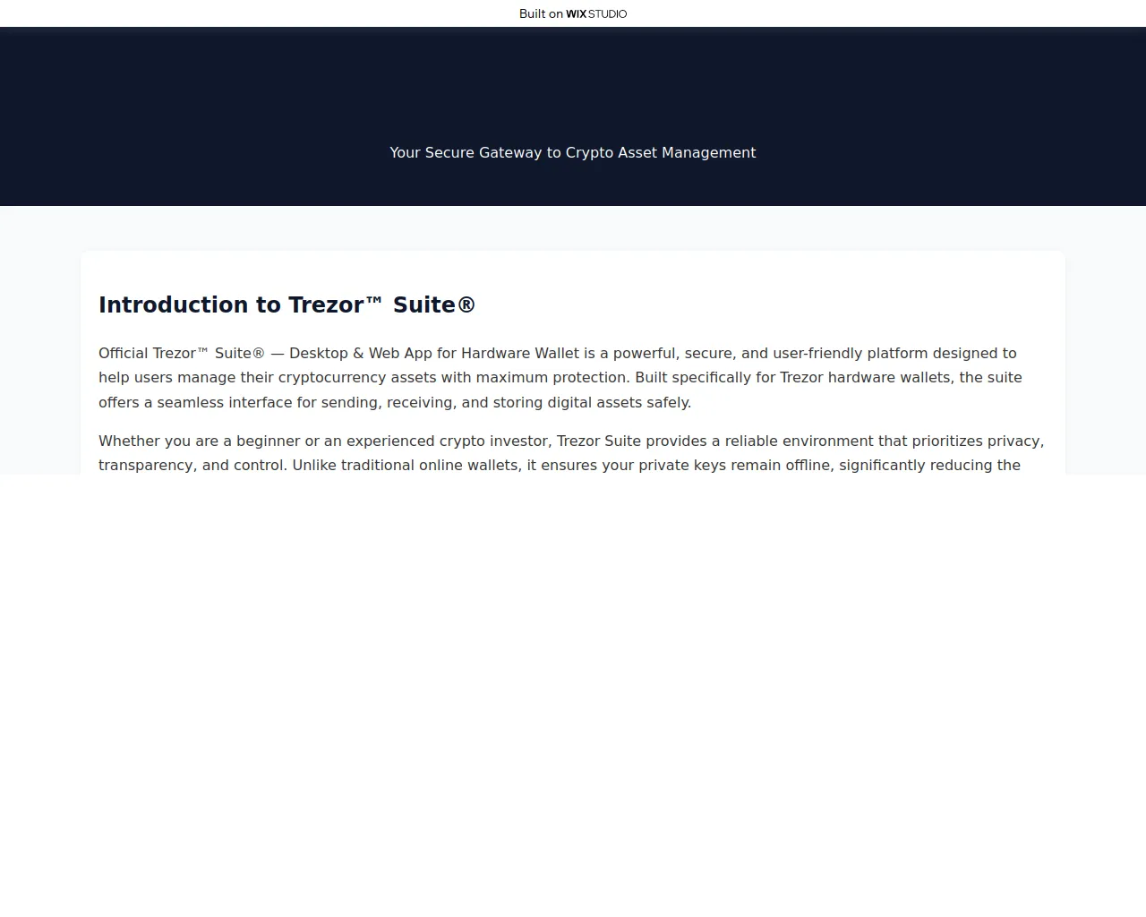 Screenshot of trozor-log.wixstudio.com