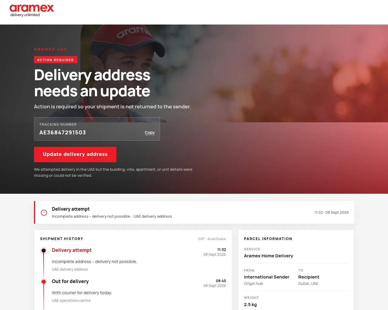 Screenshot of aramex.glassy.ink