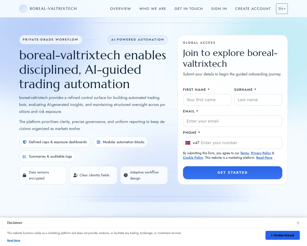 Screenshot of boreal-valtrixtech.com
