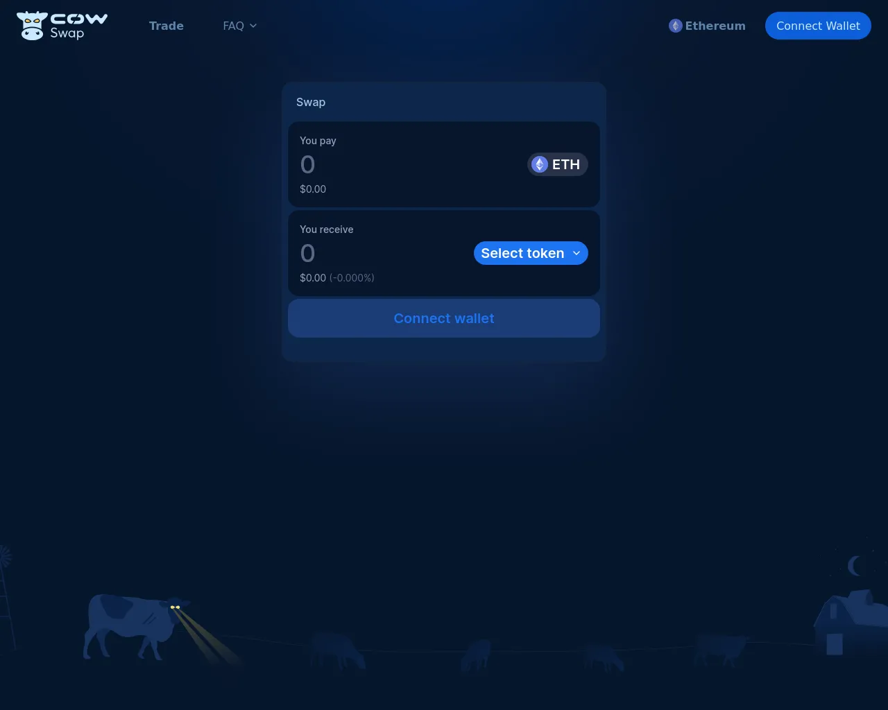 Screenshot of change-cow.xyz