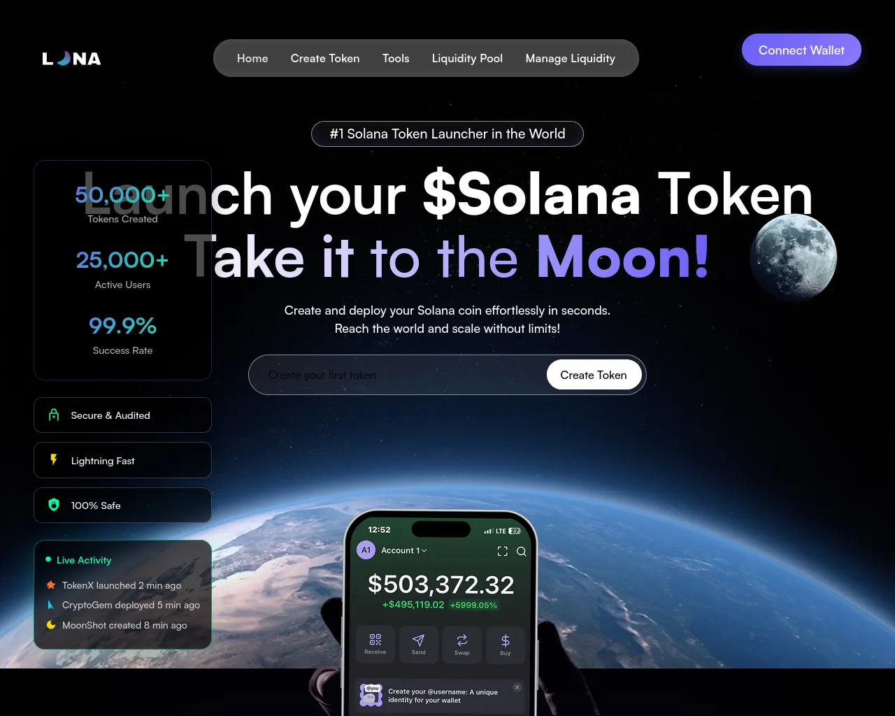 Screenshot of luna-crypto.com