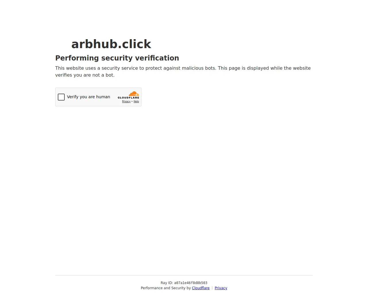 Screenshot of arbhub.click