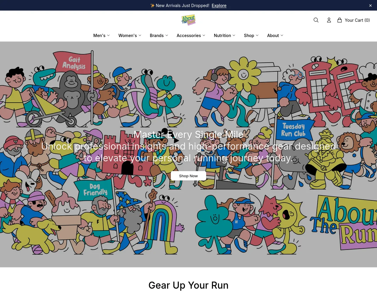 Screenshot of abouttherun.shop