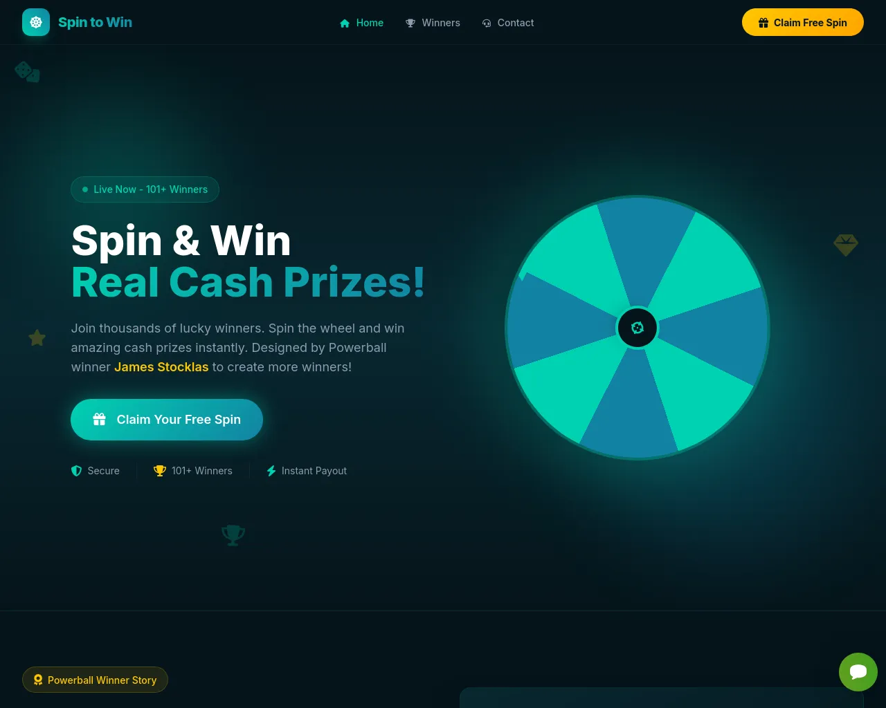 Screenshot of spin2win.highgradehosting.space