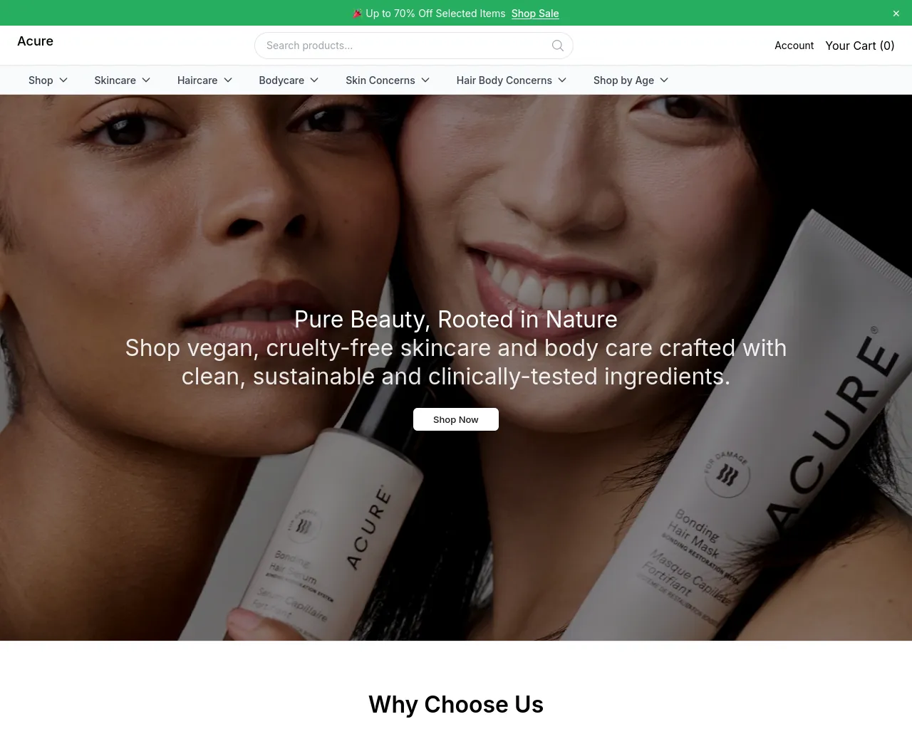 Screenshot of acurestore.shop