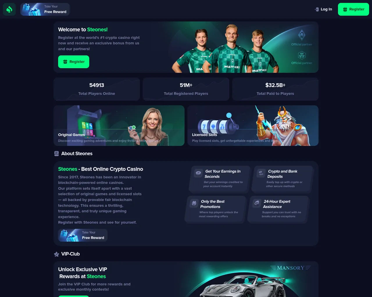 Screenshot of steones.com