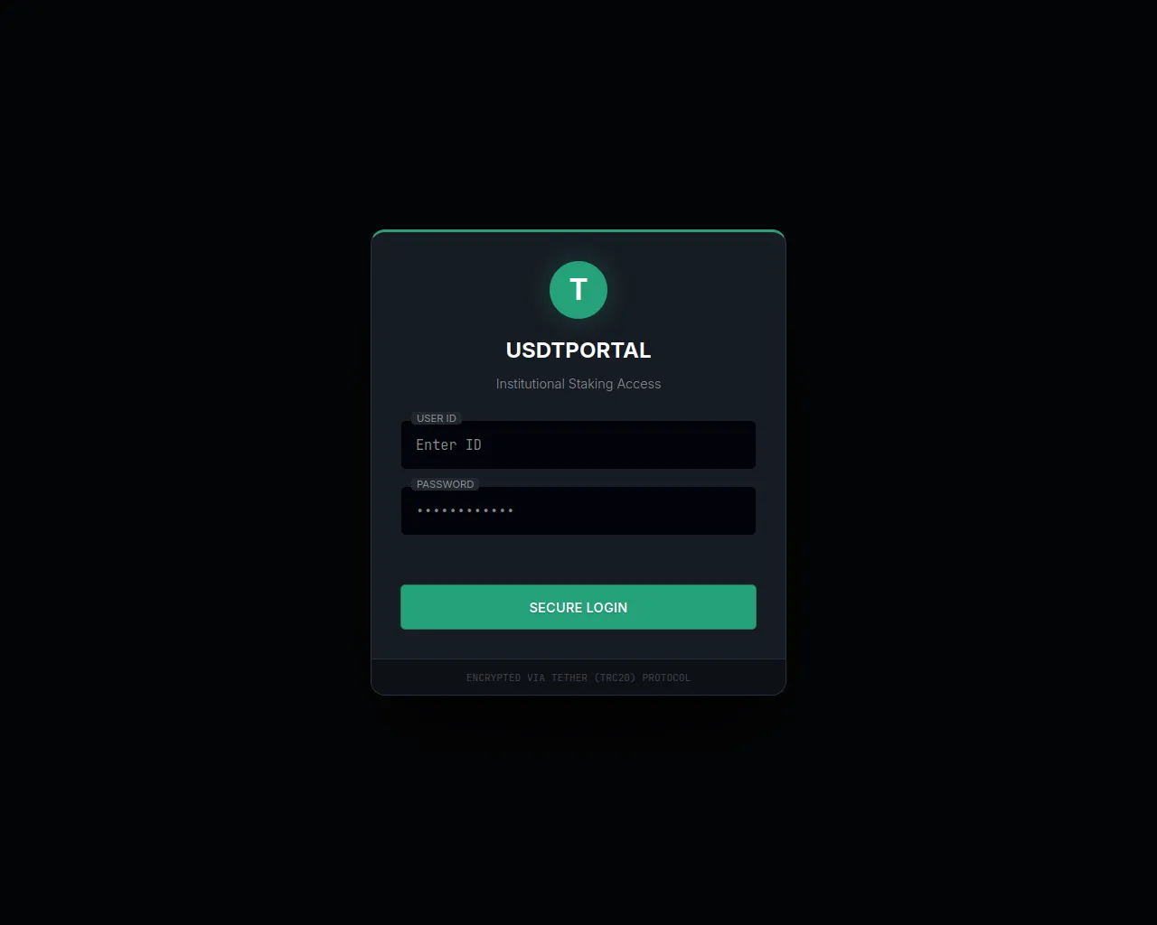 Screenshot of usdtcportal.xyz