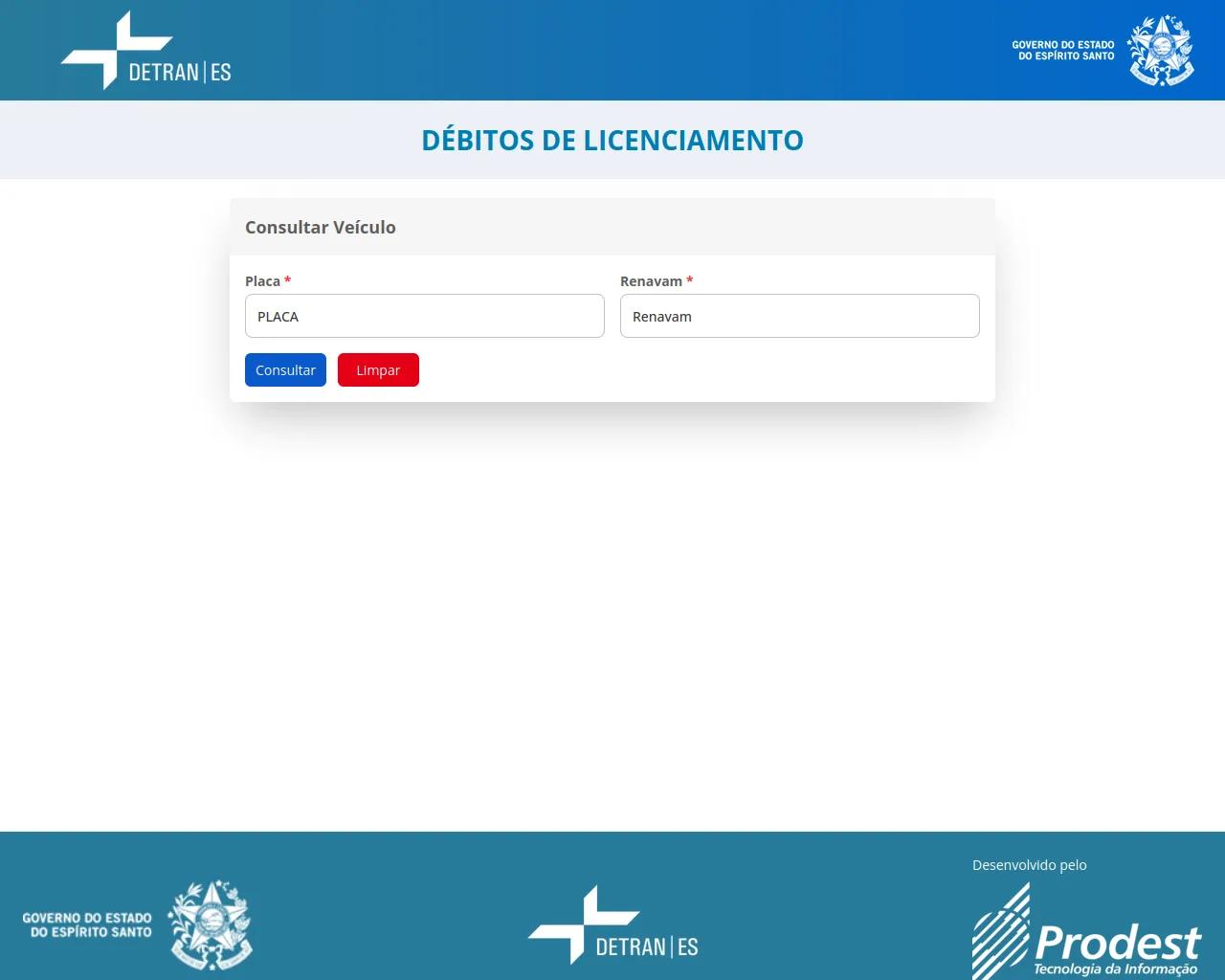 Screenshot of detran-es-govbr.vercel.app
