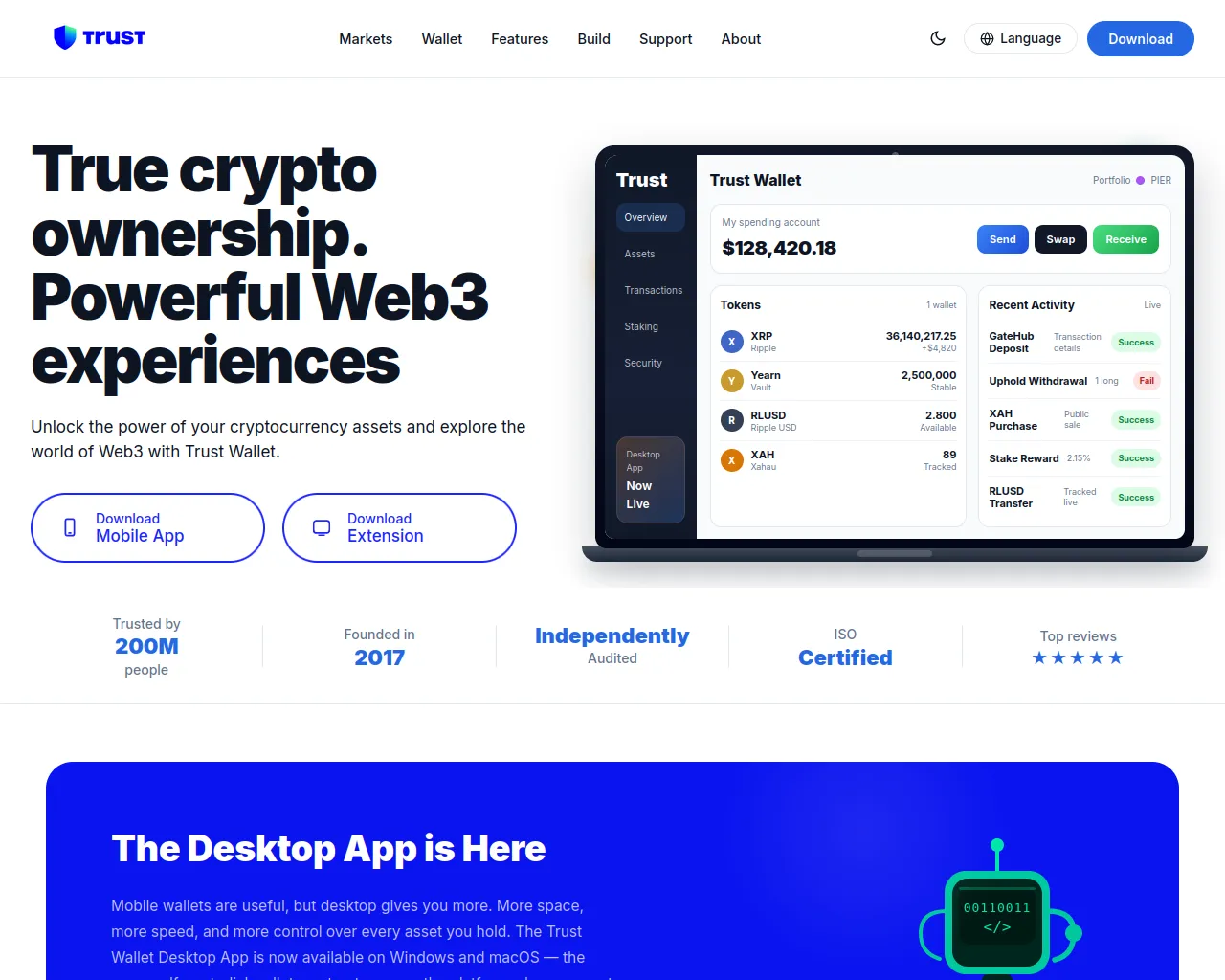 Screenshot of trustwalletdesk.com