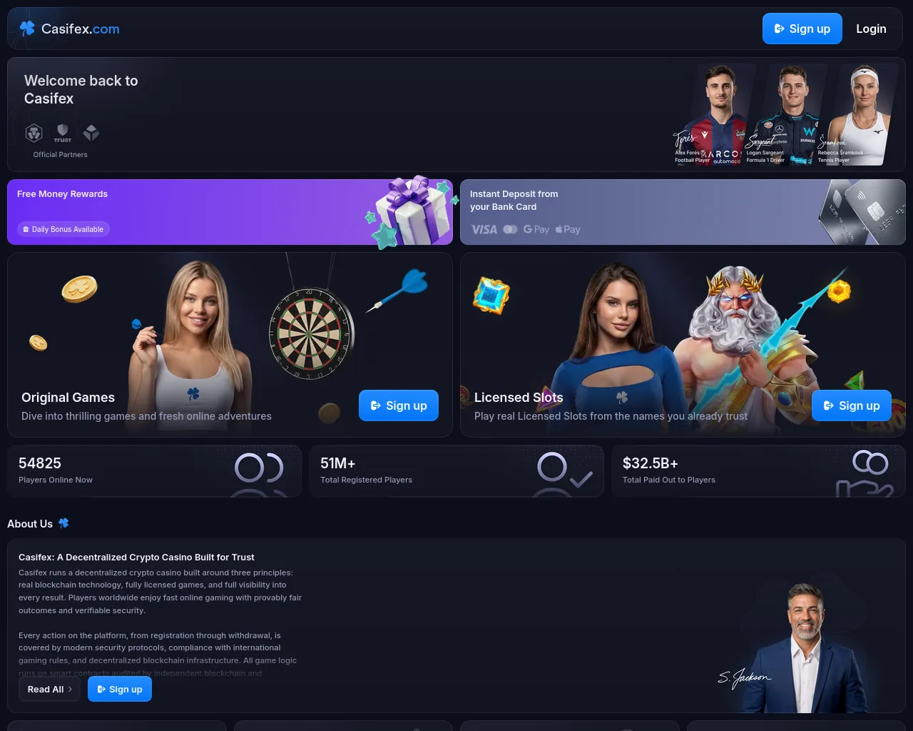 Screenshot of casifex.com