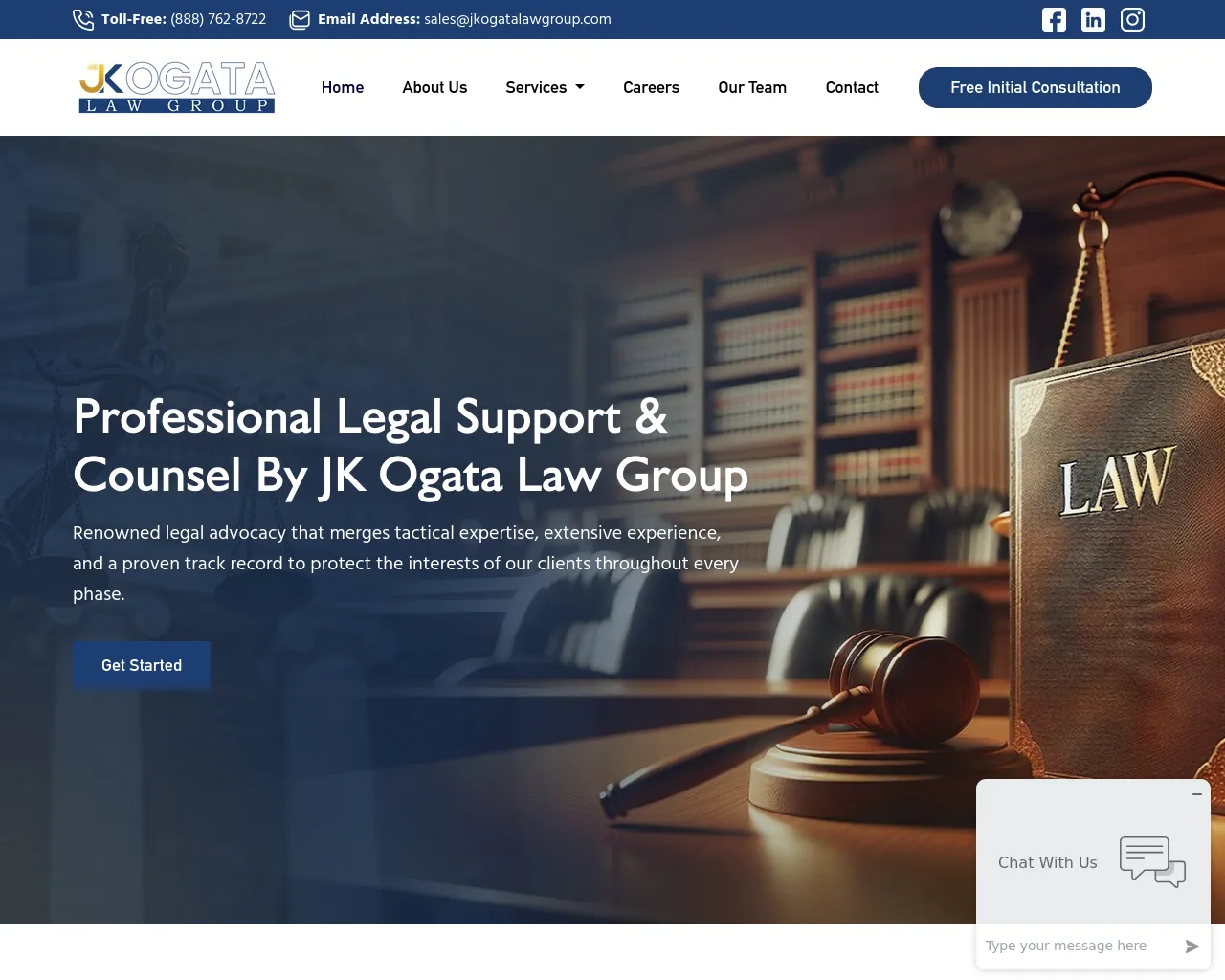 Screenshot of jkogatalawgroup.com