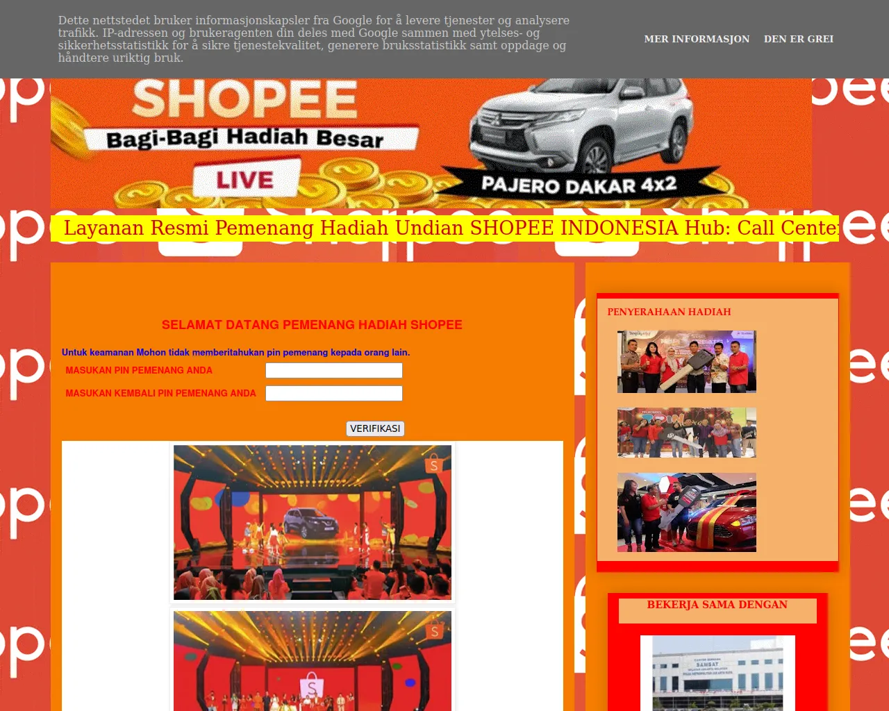 Screenshot of gebyar-shopee96.blogspot.com