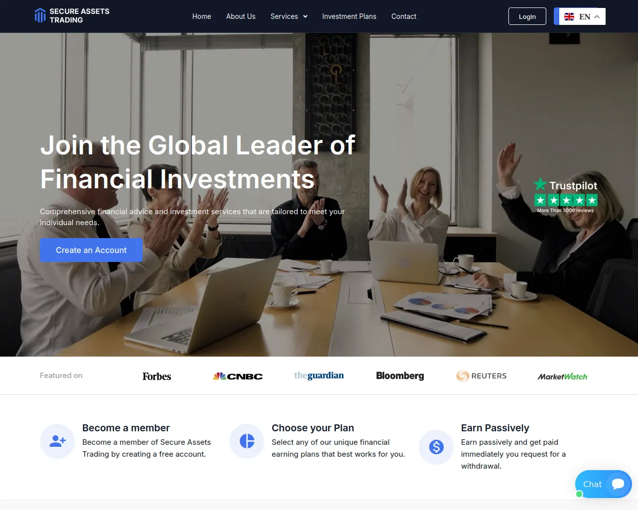 Screenshot of secureassetstrading.com