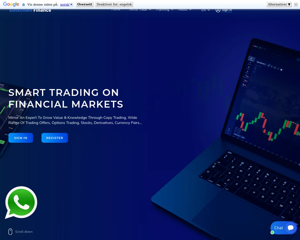 Screenshot of elitechain-finance.xyz