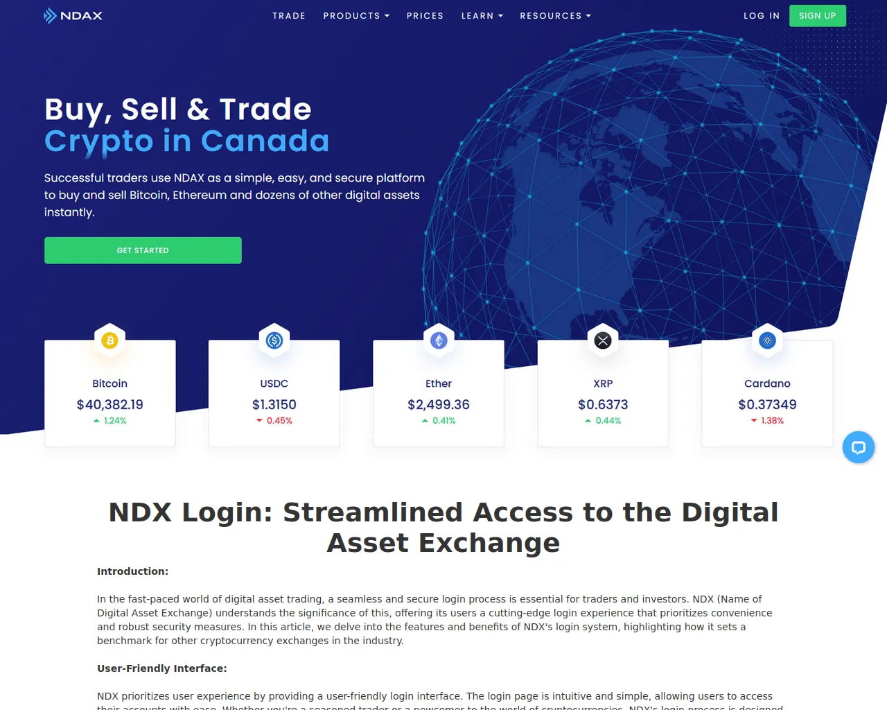Screenshot of ndax-ndax.webflow.io