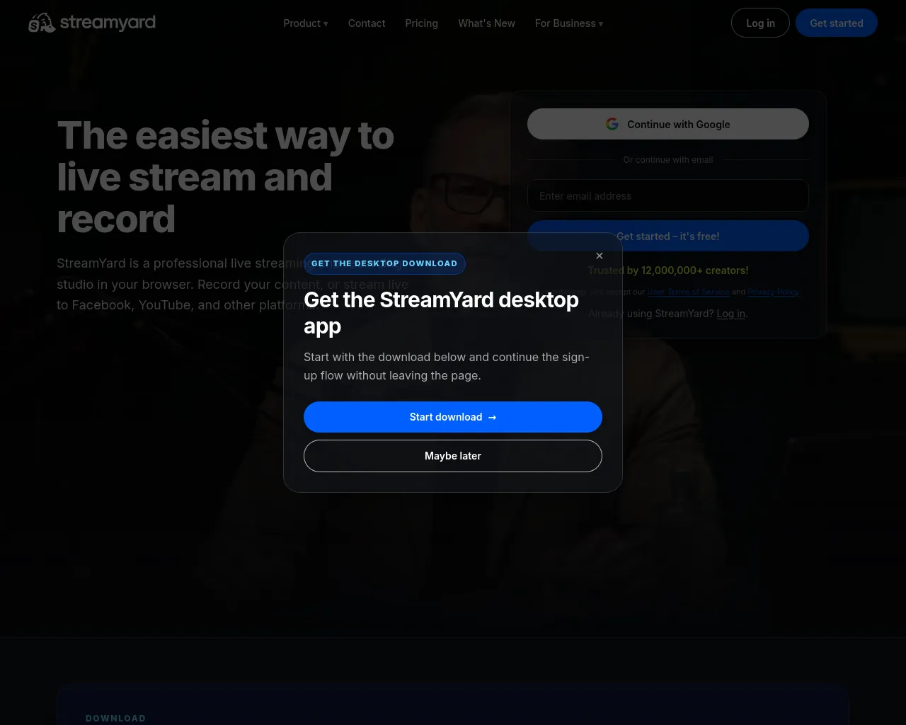 Screenshot of streammeeting.top