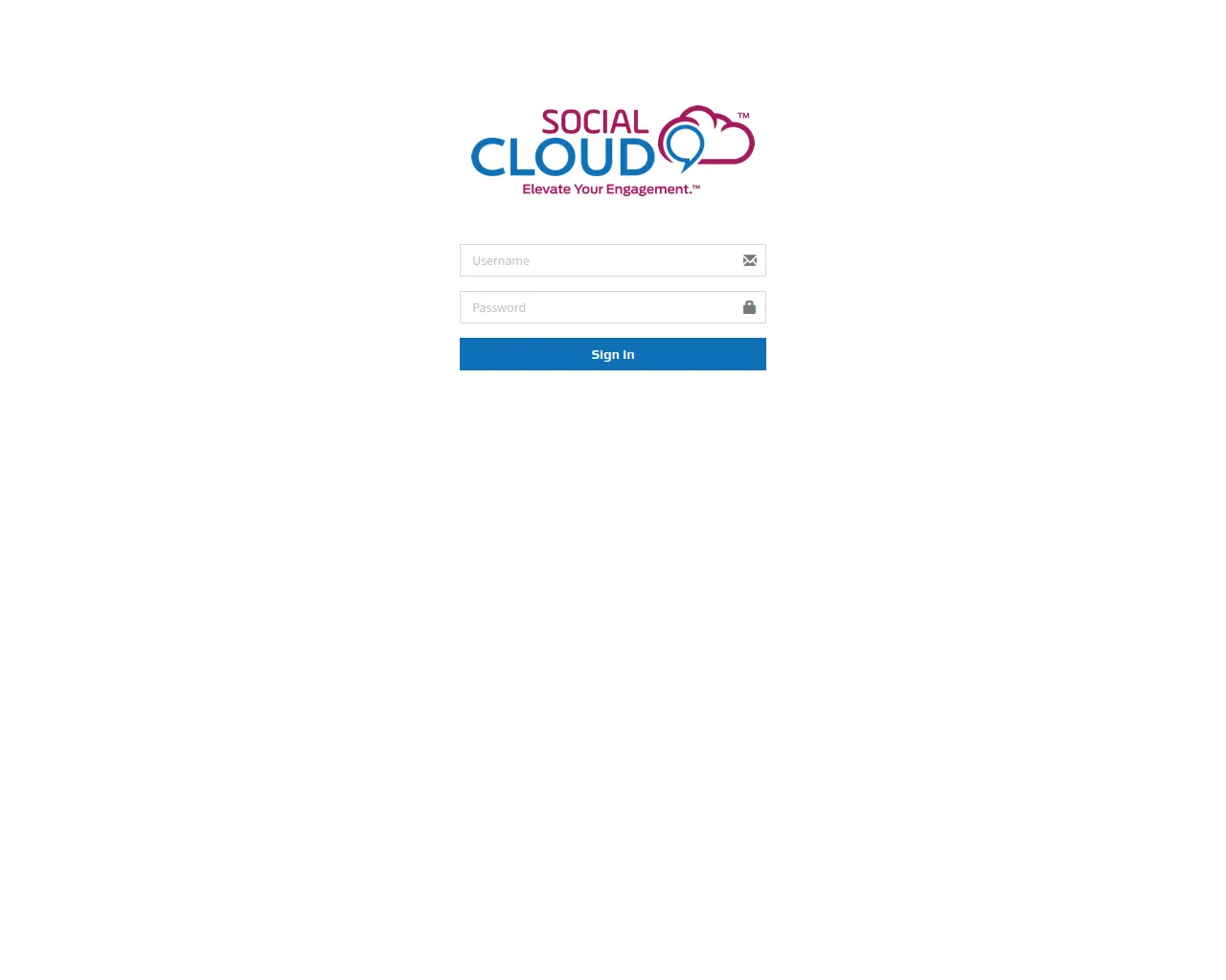 Screenshot of login.socialcloud9.com