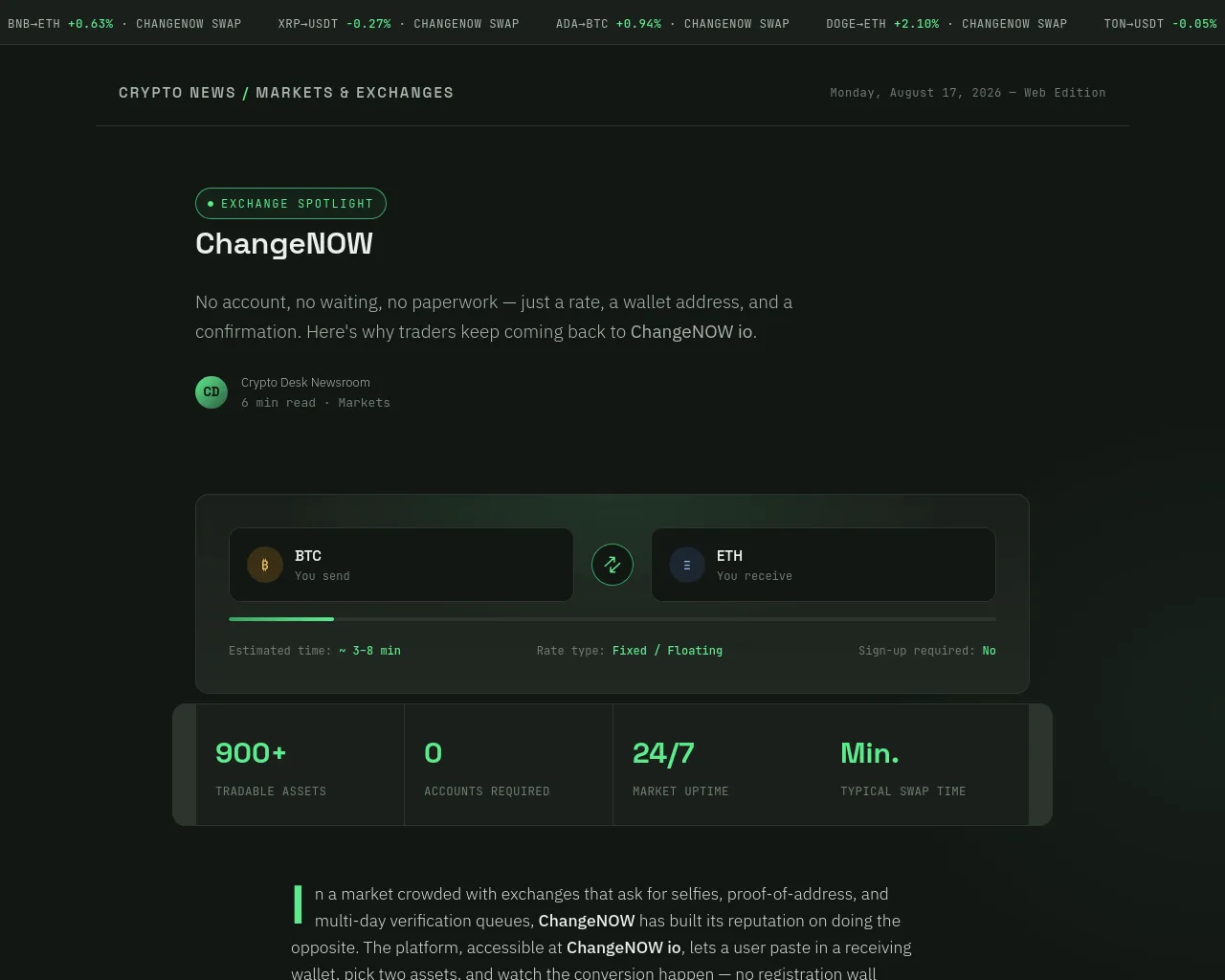 Screenshot of ex-changenow.com