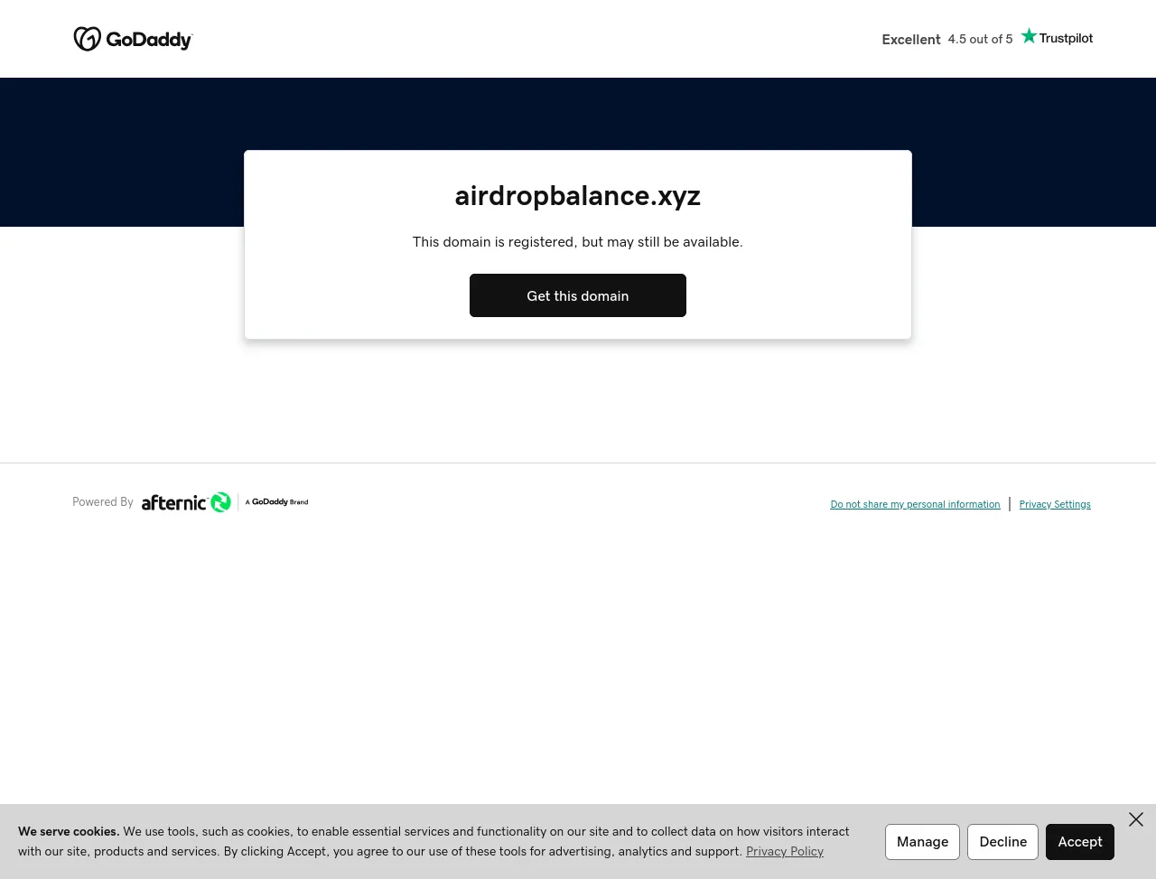 Screenshot of airdropbalance.xyz