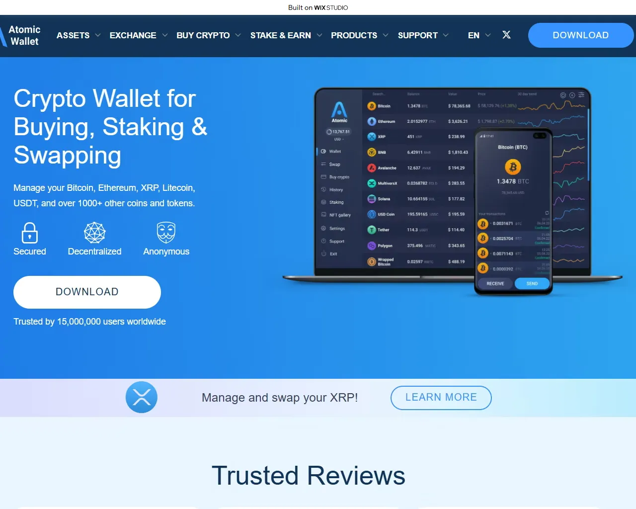 Screenshot of atomic-eng.wixstudio.com