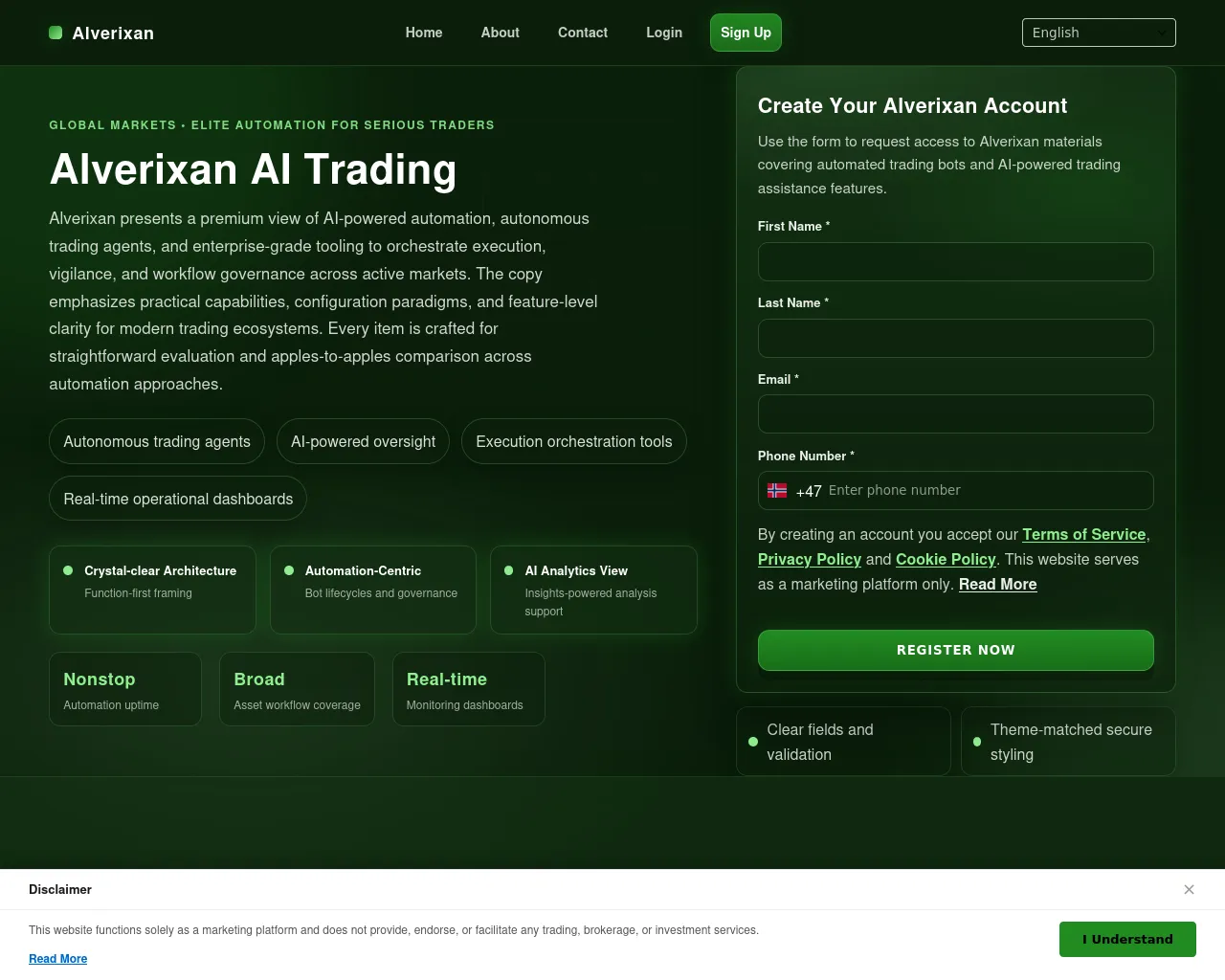 Screenshot of alverixanprosoftware.com