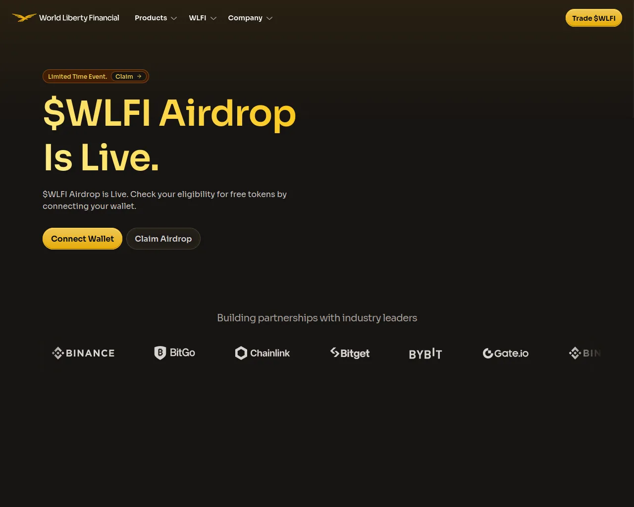 Screenshot of claimworldlibertyfinancial.app