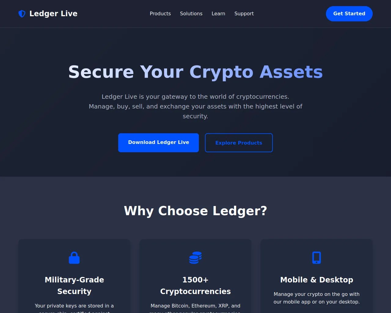 Screenshot of application-ledger-live.pages.dev