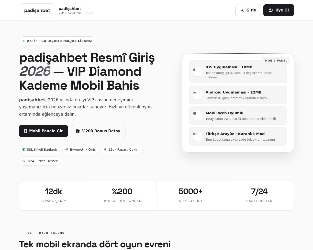 Screenshot of tr.padisahbet-guncelgiris.icu