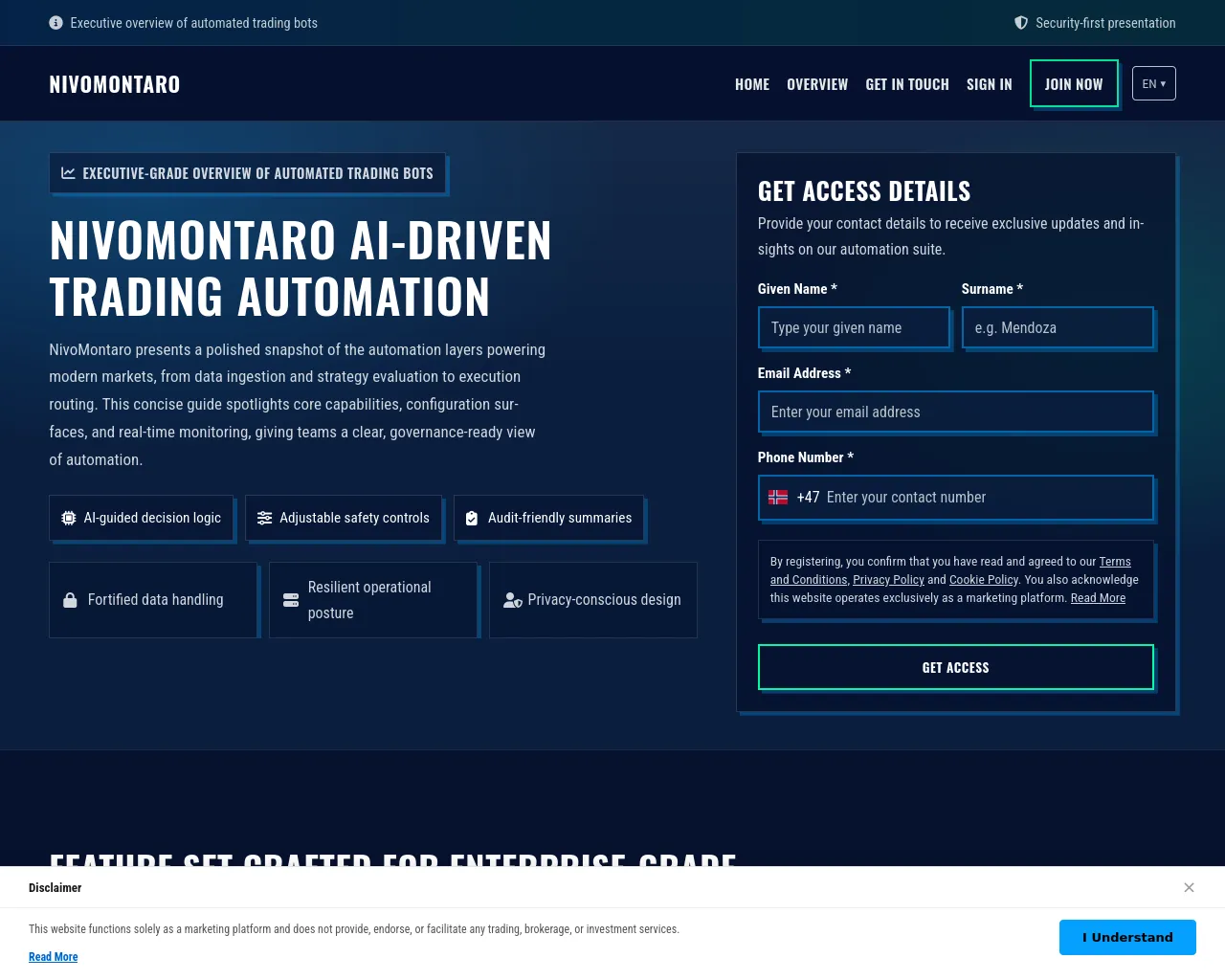 Screenshot of nivomontaro.click