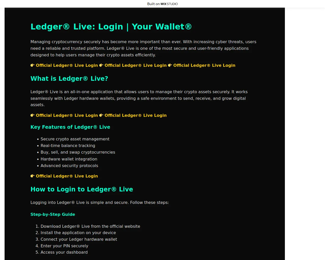 Screenshot of live-enus.wixstudio.com
