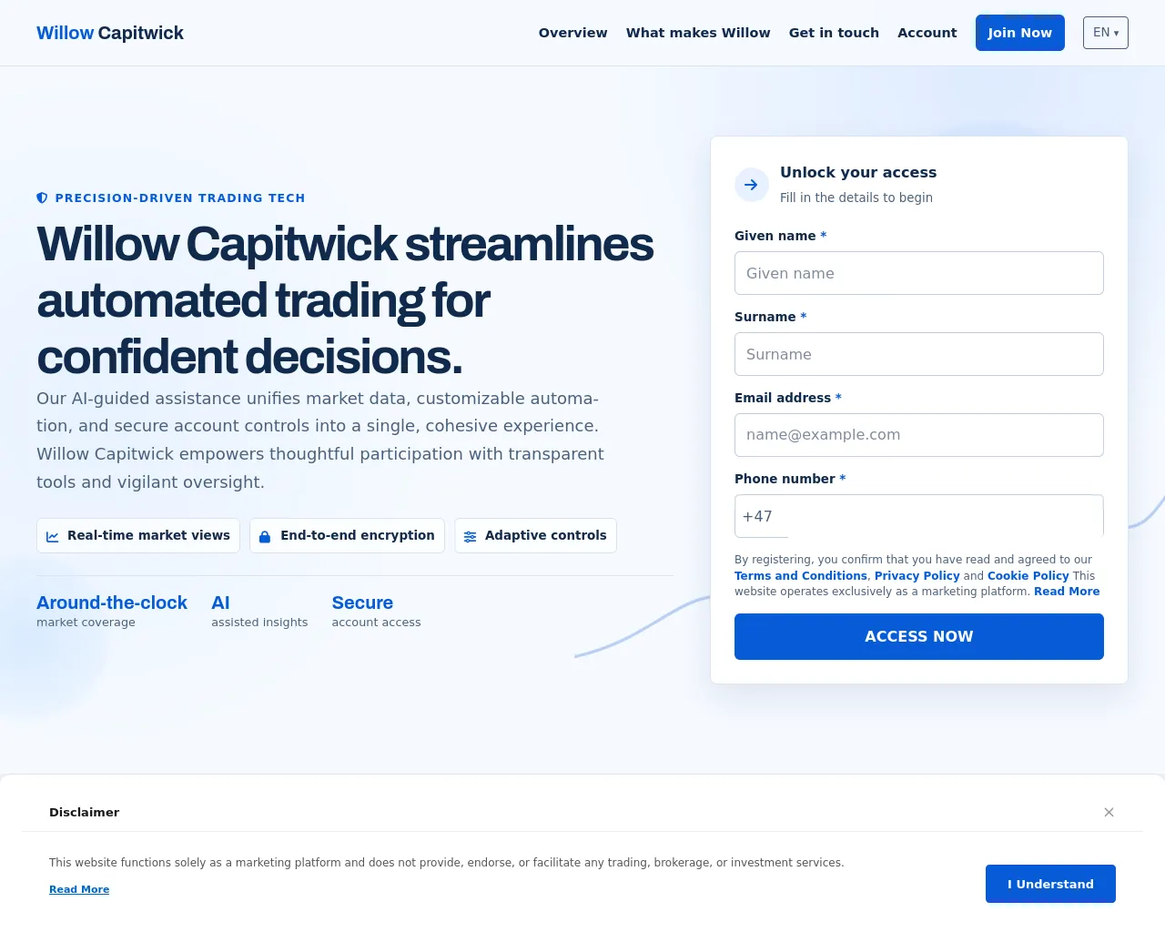 Screenshot of willowcapitwicksystem.digital