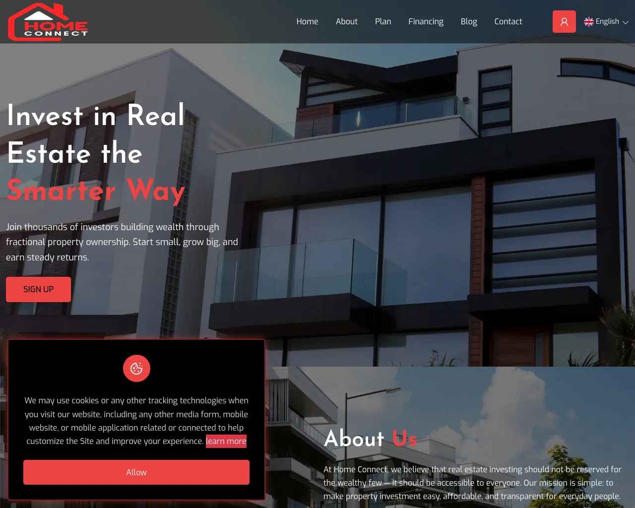 Screenshot of homeconnect.com.ng