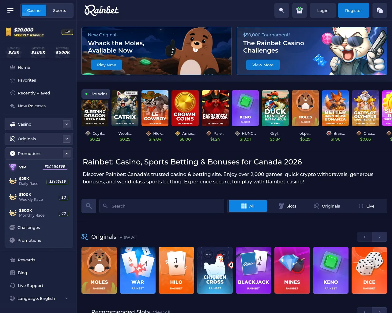 Screenshot of rainbet1ca.com