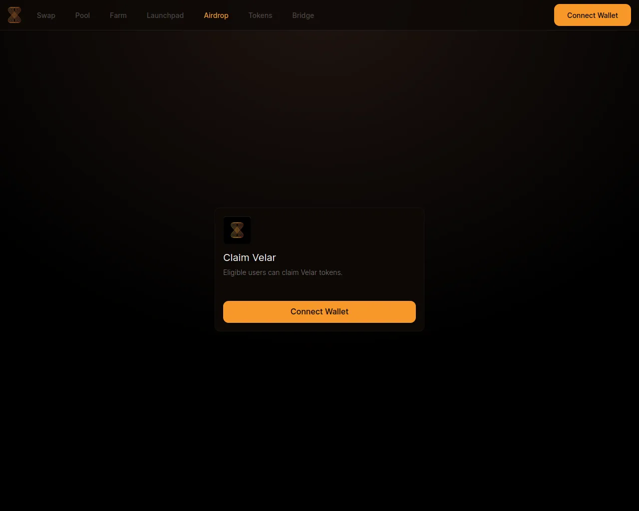 Screenshot of velar-airdrop.pages.dev